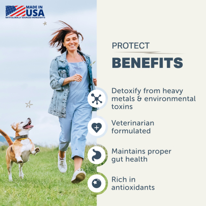 Four Leaf Rover Protect (3.3oz & 6.5oz) Daily Probiotics Gut Immune Support Vet Formulated for Dogs