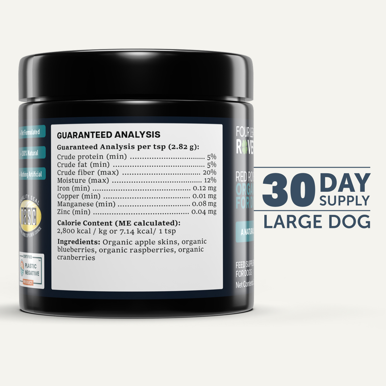 Four Leaf Rover Red Rover (3oz) Antioxidant Gut Immune Detox Support Vet Formulated Natural for Dogs