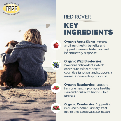 Four Leaf Rover Red Rover (3oz) Antioxidant Gut Immune Detox Support Vet Formulated Natural for Dogs