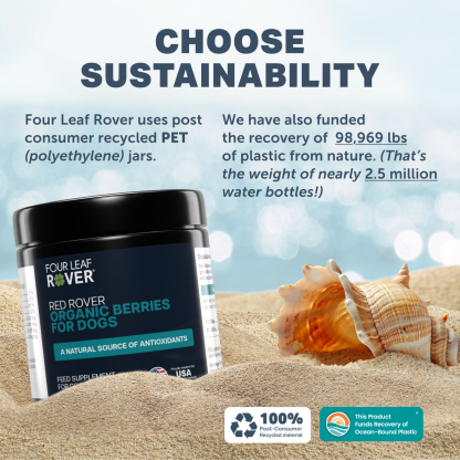 Four Leaf Rover Red Rover (3oz) Antioxidant Gut Immune Detox Support Vet Formulated Natural for Dogs