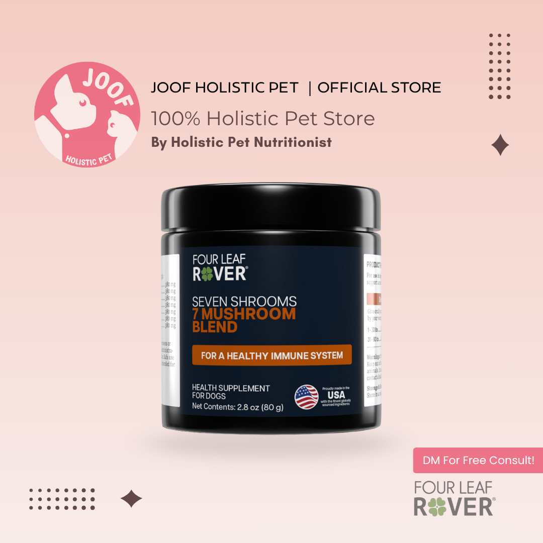 Four Leaf Rover Seven Shrooms (2.8oz) Mushroom Immune Cancer Support Vet Formulated for Dogs