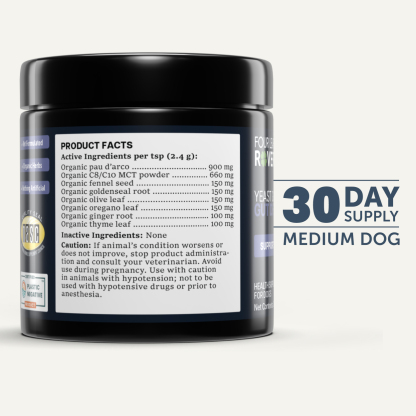 Four Leaf Rover Yeast Guard (1.4oz) Yeast Infection Itchy Skin Gut Support Vet Formulated for Dogs
