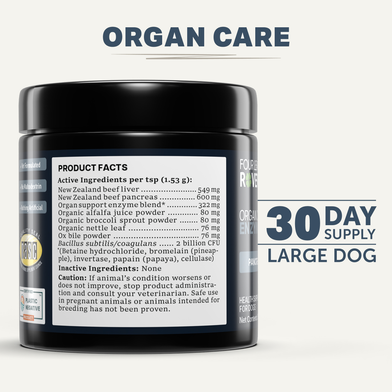 Four Leaf Rover Yeast Guard Plus Yeast Infection Itchy Skin Ear Paw Support Vet Formulated for Dogs