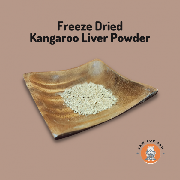Raw for Paw Freeze Dried Wild-Caught Kangaroo Liver Powder 40g | Freeze-Dried Whole Food Toppers For Dogs and Cats | Premium Pet Food