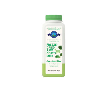 Shepherd Boy Farms Super Greens Blend Raw Goat's Milk | Freeze-Dried Whole Food Toppers For Dogs and Cats | Premium Pet Food