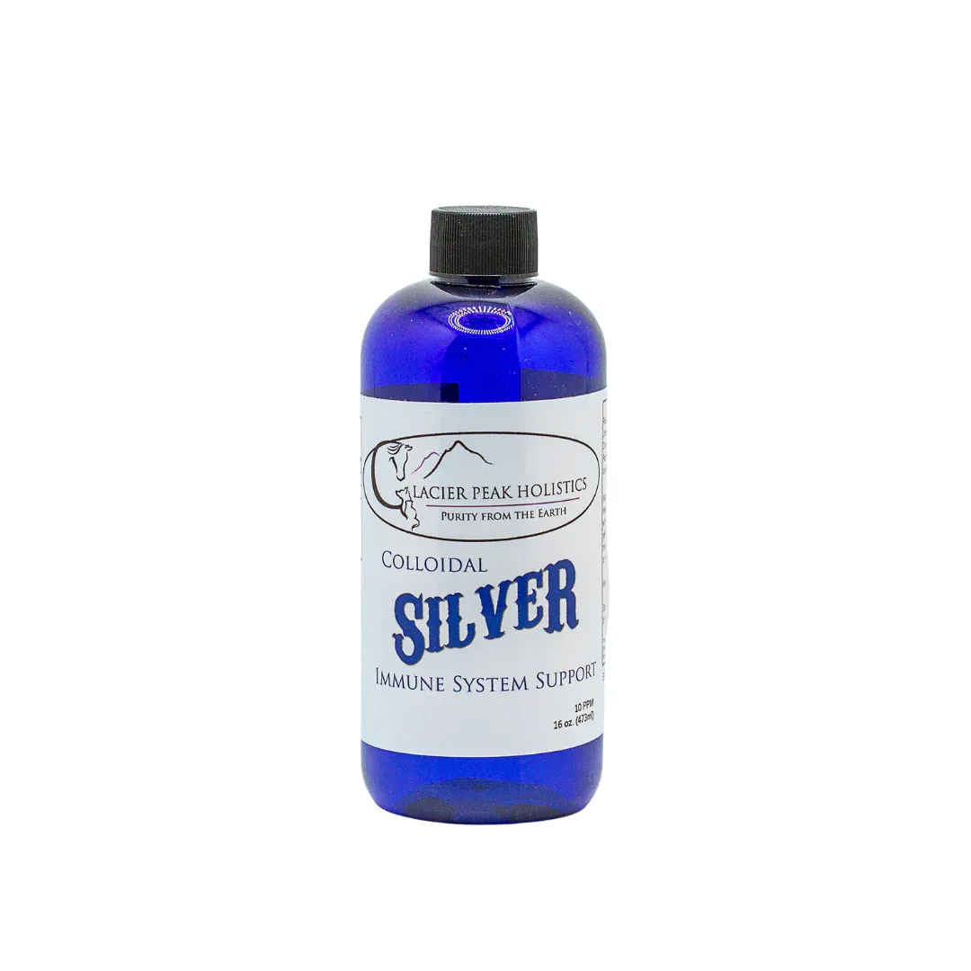 Glacier Peak Colloidal Silver (10 PPM) | Antiviral Anti-fungal Natural Antibiotics Immune Support | Holistic Healthcare for Dogs and Cats