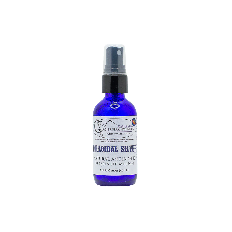 Glacier Peak Colloidal Silver (10 PPM) | Antiviral Anti-fungal Natural Antibiotics Immune Support | Holistic Healthcare for Dogs and Cats