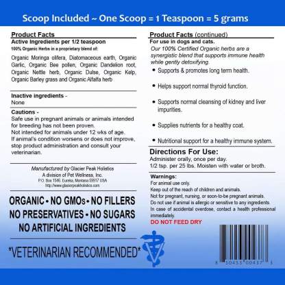 Glacier Peak Daily Defense (3oz) Immune Support Anti Parasite for Dogs and Cats