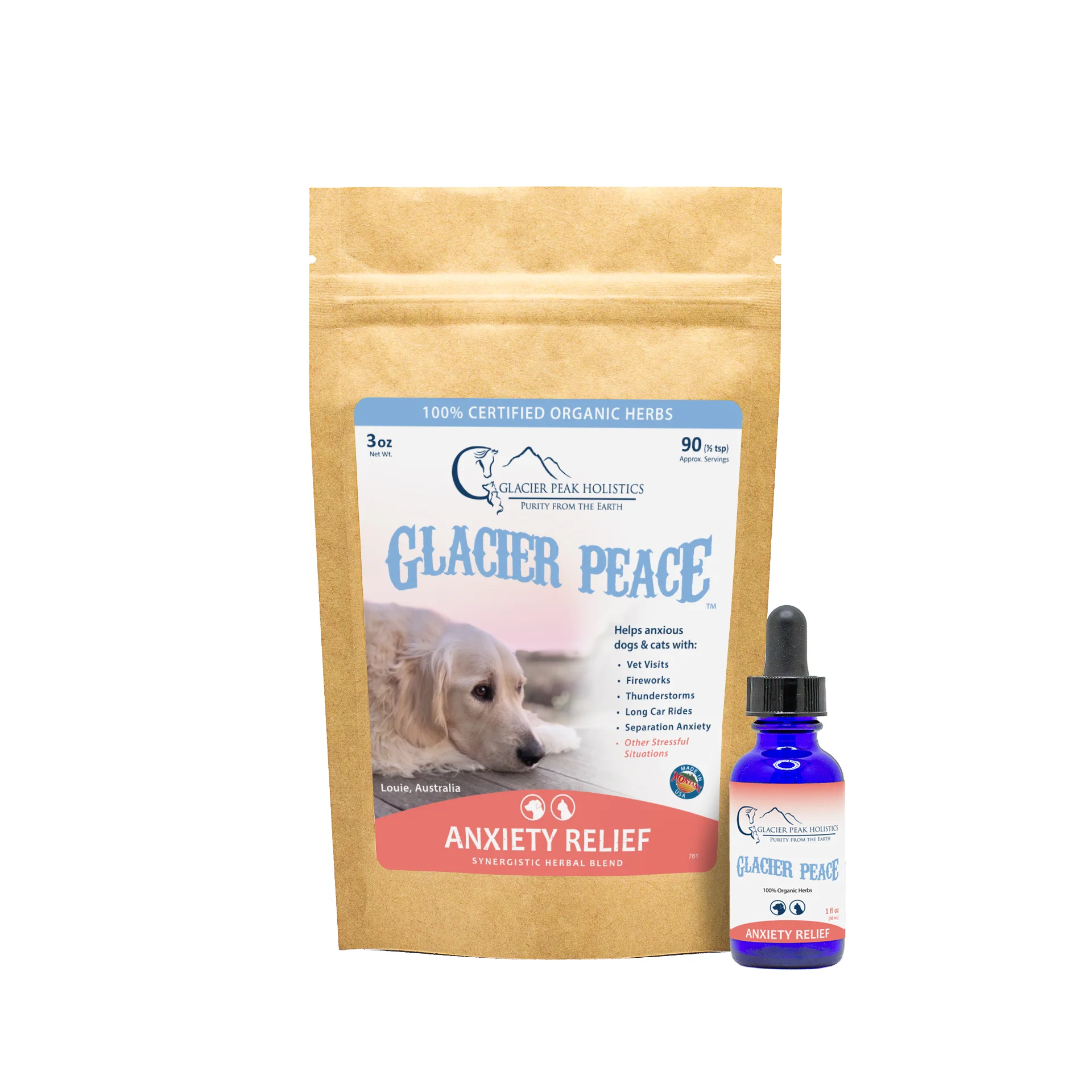 Glacier Peak Peace (3oz) | Stress Anxiety Support | Holistic Healthcare for Dogs and Cats