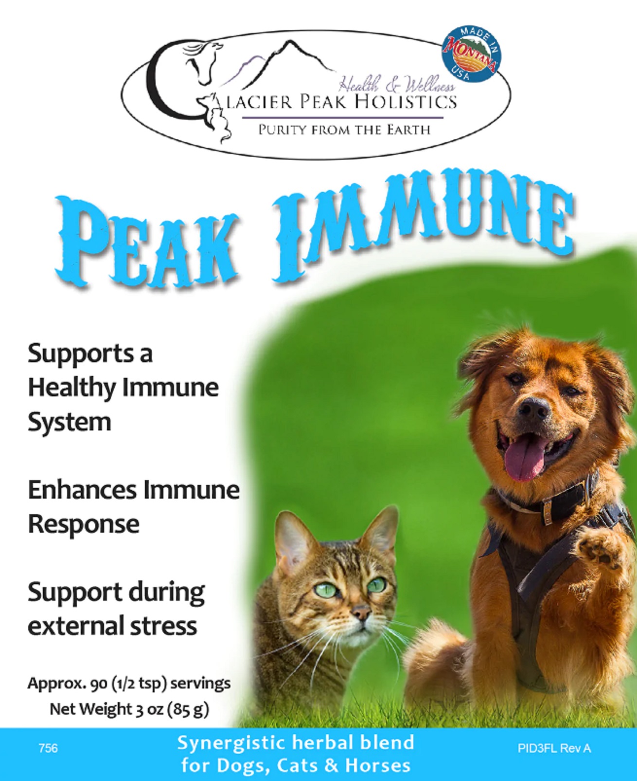 Glacier Peak Peak Immune (3oz) Immune System Support for Dogs and Cats
