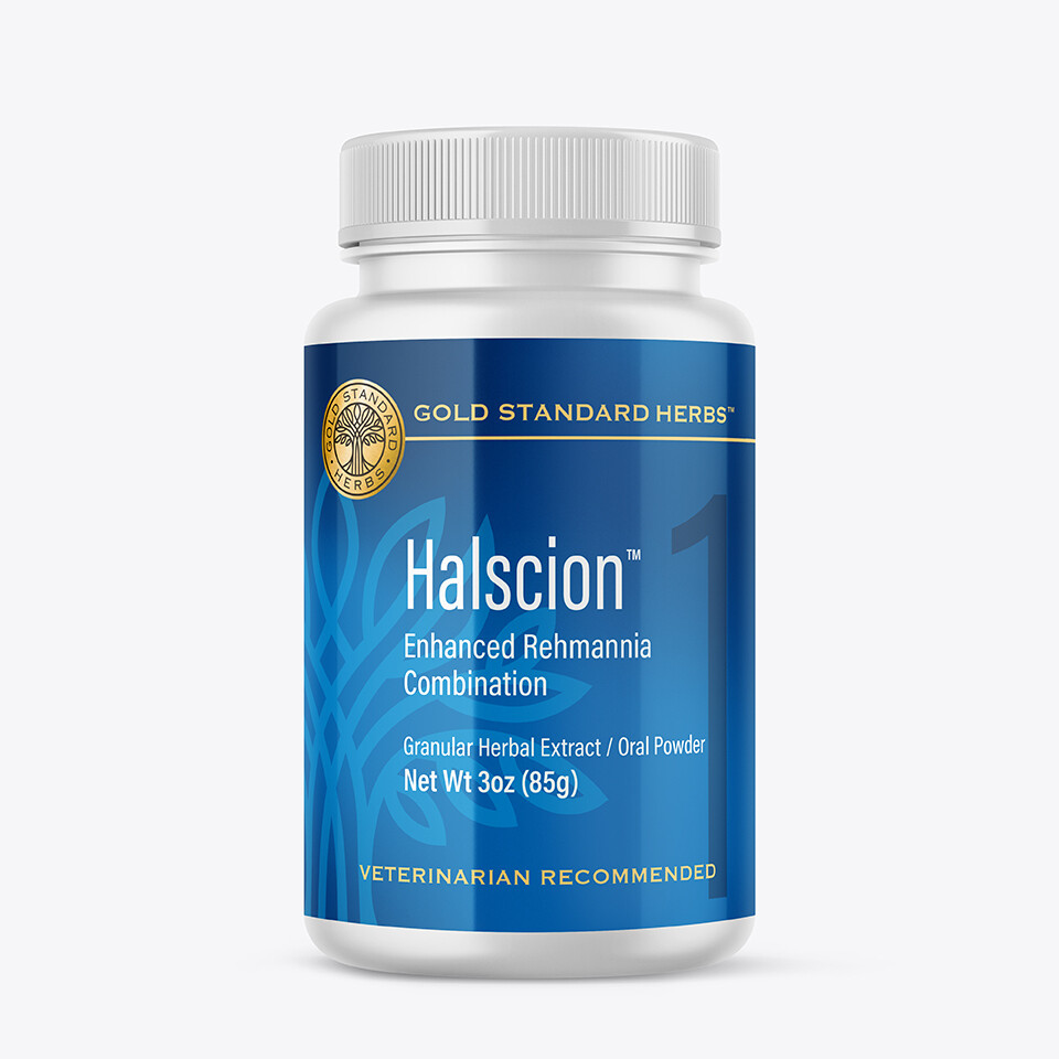 Gold Standard Herbs Halscion (85g & 250g) Anxiety Stress Calming Brain Adrenal Support TCM Herbal Blend for Dogs and Cats