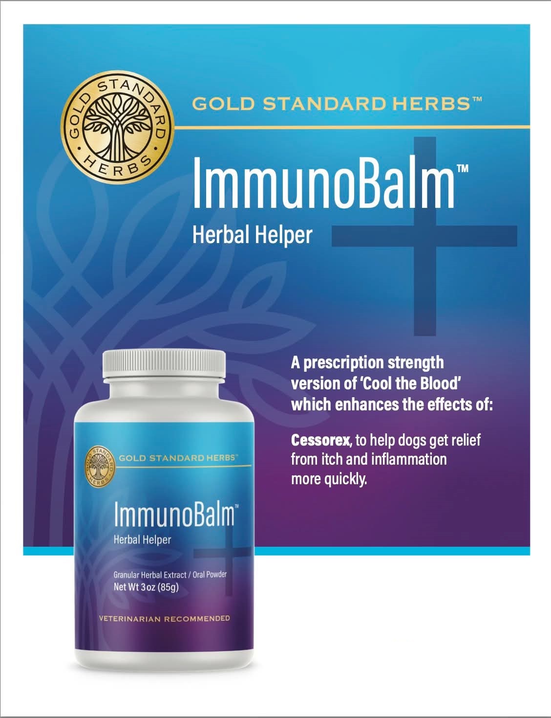 Gold Standard Herbs ImmunoBalm | Cool The blood, Itch Relief Allergies Skin & Coat Immune Support | Holistic Healthcare for Dogs and Cats