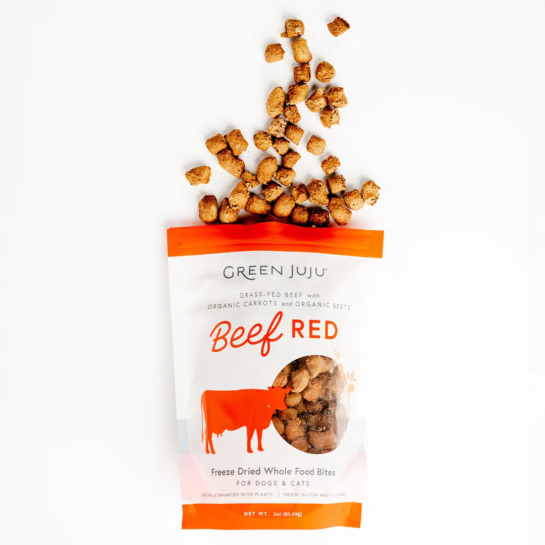 Green Juju Beef Red | Freeze-Dried Treats Whole Food Toppers For Dogs and Cats | Premium Pet Treats