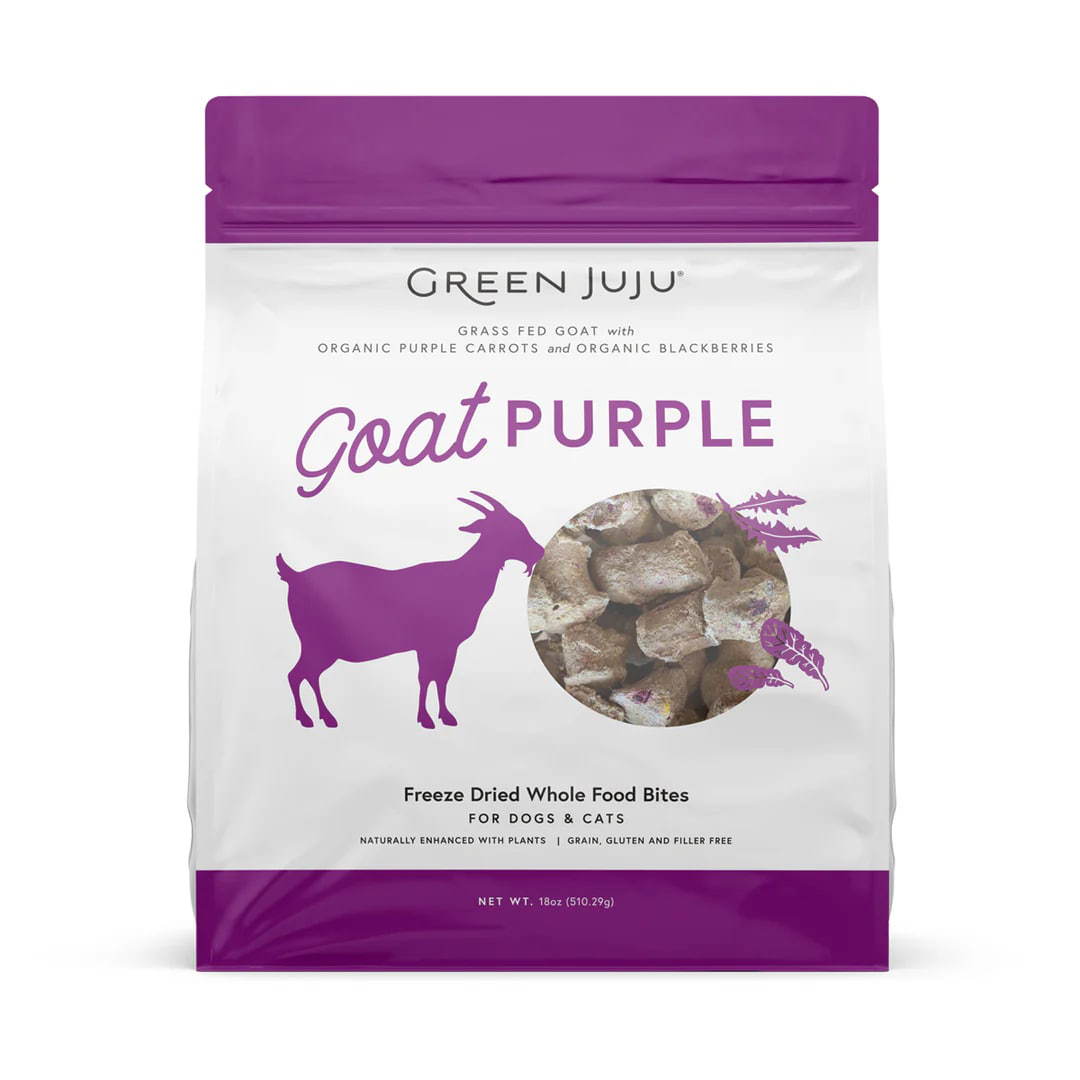 Green Juju Goat Purple | Freeze-Dried Treats Whole Food Toppers For Dogs and Cats | Premium Pet Treats