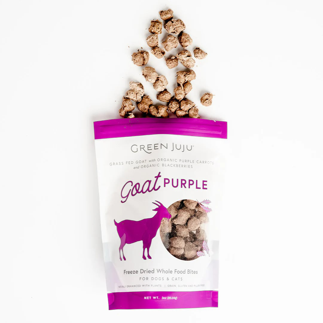 Green Juju Goat Purple | Freeze-Dried Treats Whole Food Toppers For Dogs and Cats | Premium Pet Treats