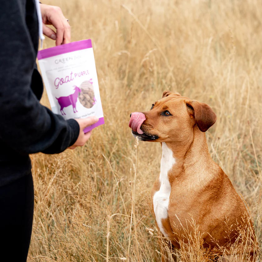 Green Juju Goat Purple (3oz & 7.5oz) Freeze Dried Organ Rich Nutrition Meal Topper for Dogs and Cats