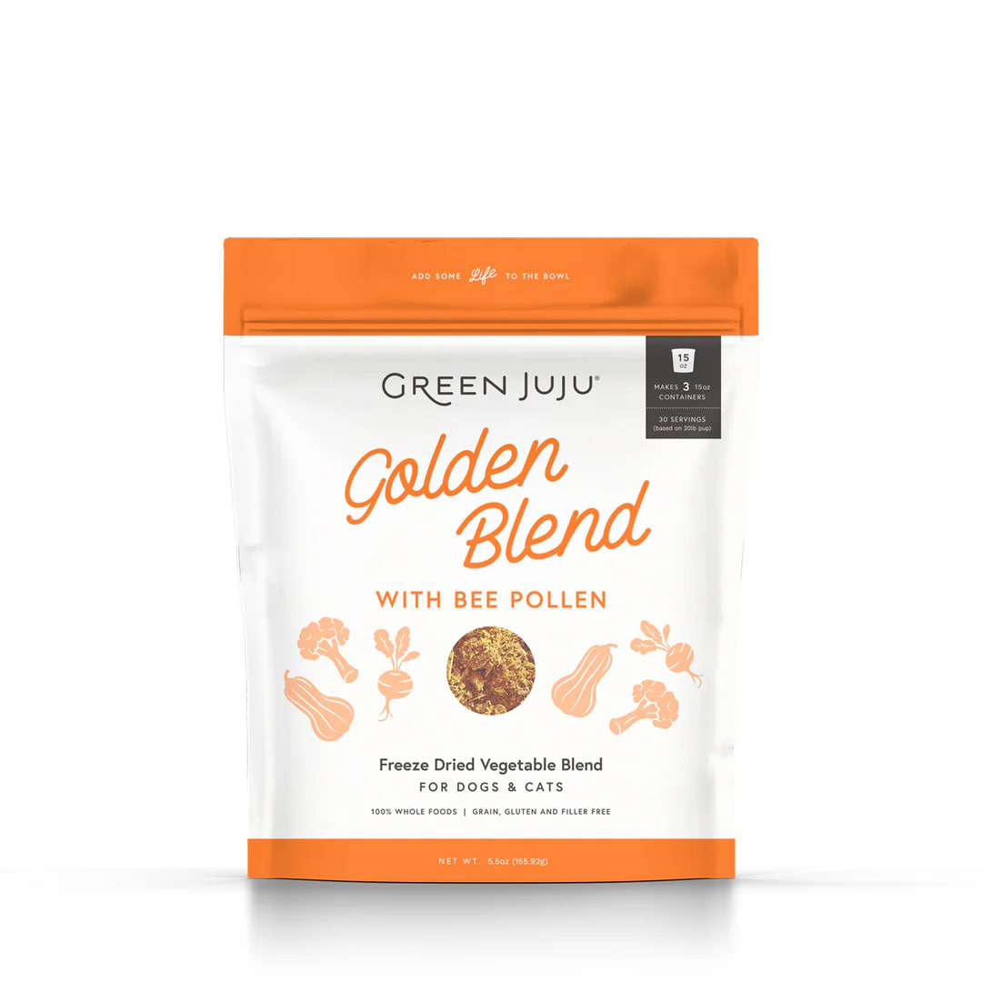 Green Juju Golden Blend with Bee Pollen | Freeze-Dried Vegetable Toppers For Dogs and Cats | Premium Pet Food