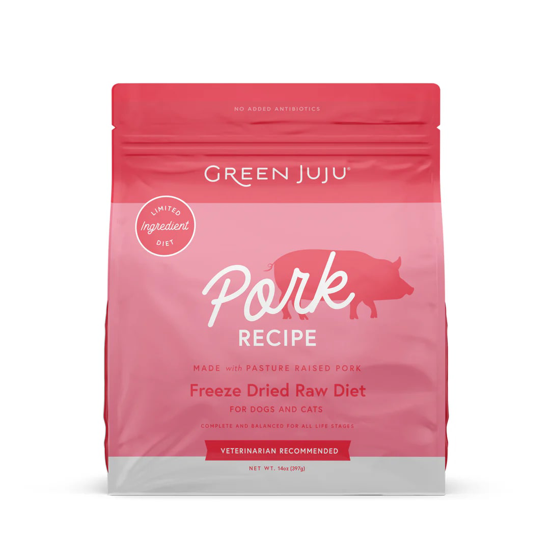 Green Juju Pork Recipe | Freeze Dried Raw Food For Dogs and Cats | Premium Pet Food