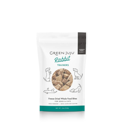 Green Juju Rabbit Trainers | Freeze-Dried Treats Whole Food Toppers For Dogs and Cats | Premium Pet Treats