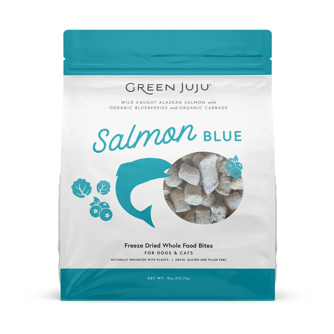 Green Juju Salmon Blue | Freeze-Dried Treats Whole Food Toppers For Dogs and Cats | Premium Pet Treats