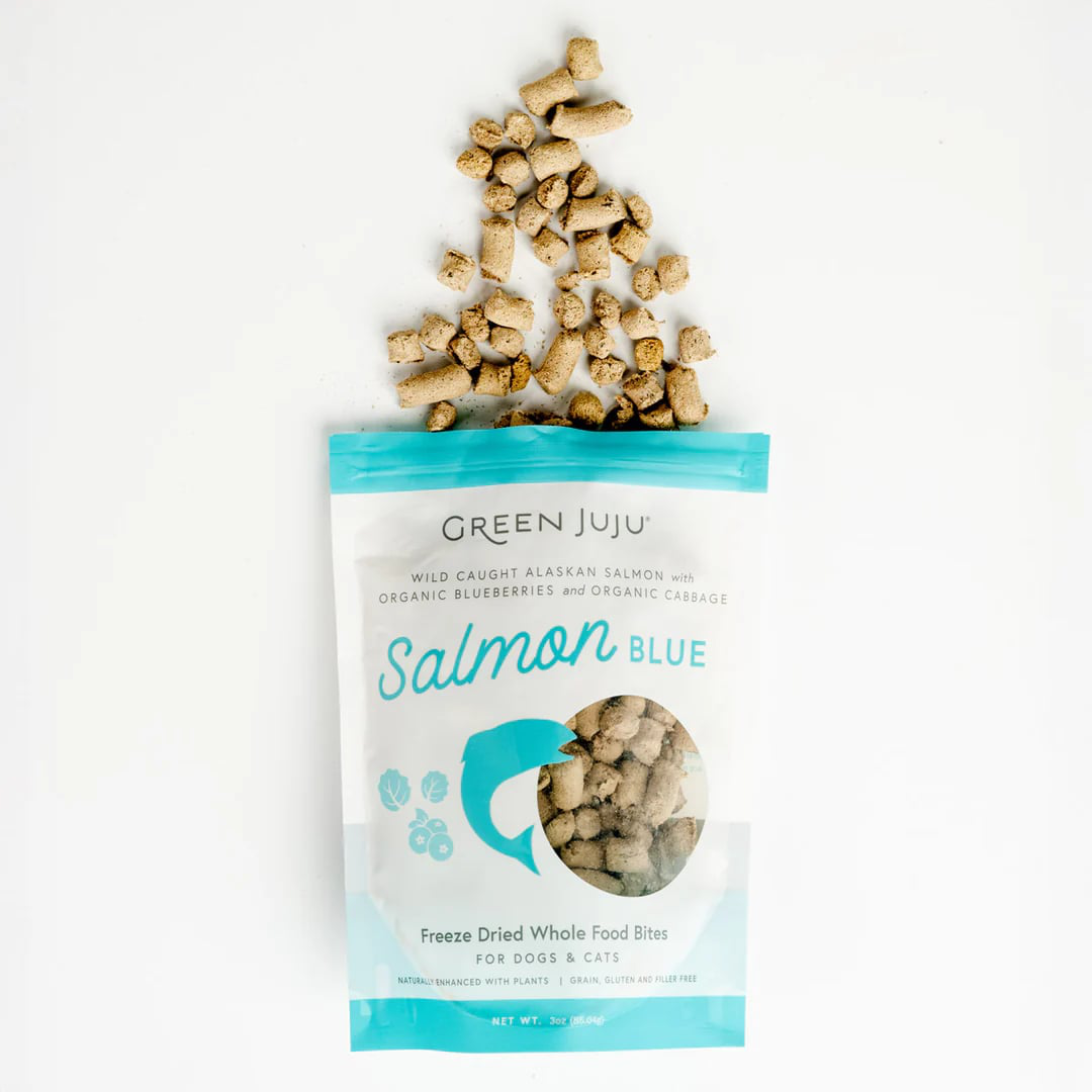 Green Juju Salmon Blue | Freeze-Dried Treats Whole Food Toppers For Dogs and Cats | Premium Pet Treats