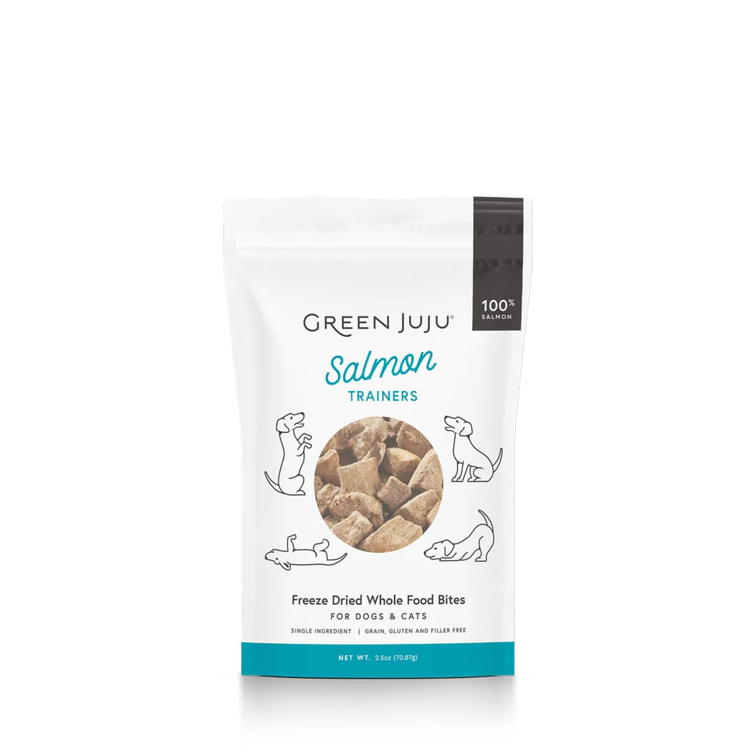 Green Juju Salmon Trainers | Freeze-Dried Treats Whole Food Toppers For Dogs and Cats | Premium Pet Treats