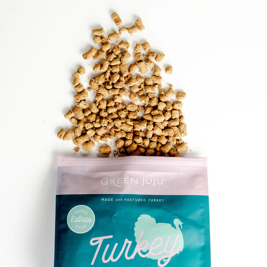 Green Juju Turkey and Sardine (14oz) Freeze Dried Raw Allergy Sensitive Omega 3 Diet for Dogs and Cats