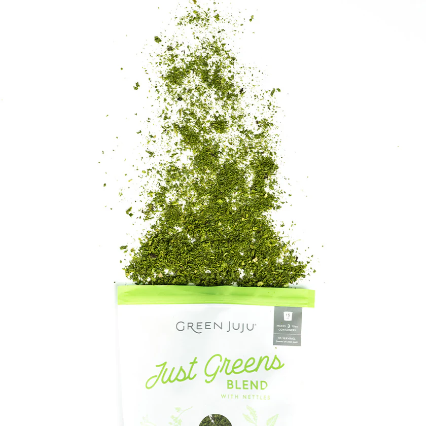 Green Juju Just Green Blend Nettles (1.75oz & 5.5oz) Seasonal Allergy Skin Support Meal Topper for Dogs and Cats