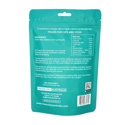 Freeze Dry Australia Whole Green Lip Mussels | Freeze-Dried Treats Whole Food Toppers For Dogs and Cats | Premium Pet Treats