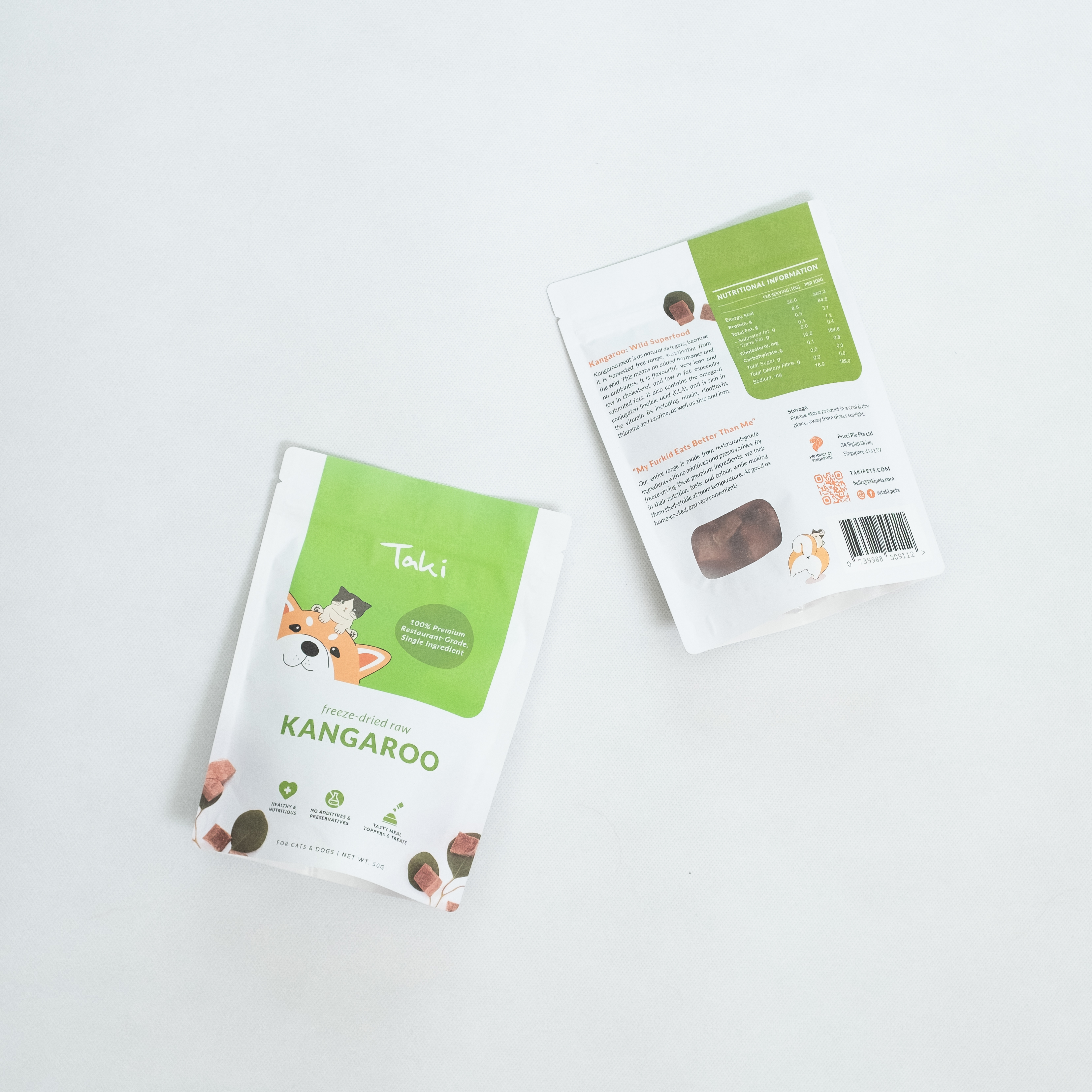 Taki Pets Kangaroo 50g | Freeze-Dried Treats Whole Food Toppers For Dogs and Cats | Premium Pet Treats