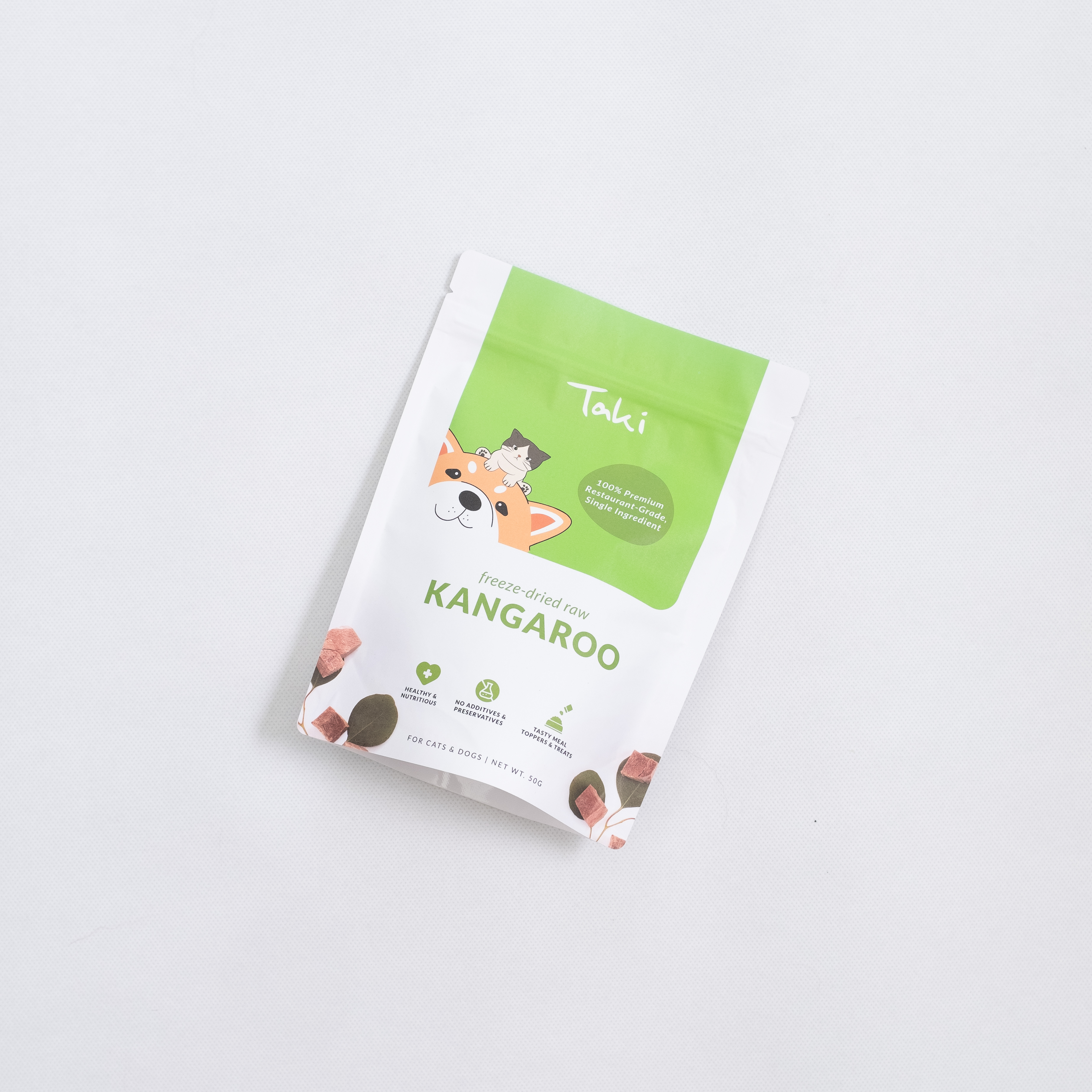 Taki Pets Kangaroo 50g | Freeze-Dried Treats Whole Food Toppers For Dogs and Cats | Premium Pet Treats