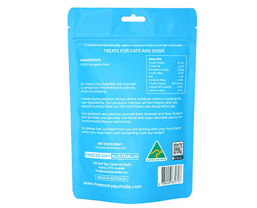 Freeze Dry Australia Kangaroo Liver | Freeze-Dried Treats Whole Food Toppers For Dogs and Cats | Premium Pet Treats