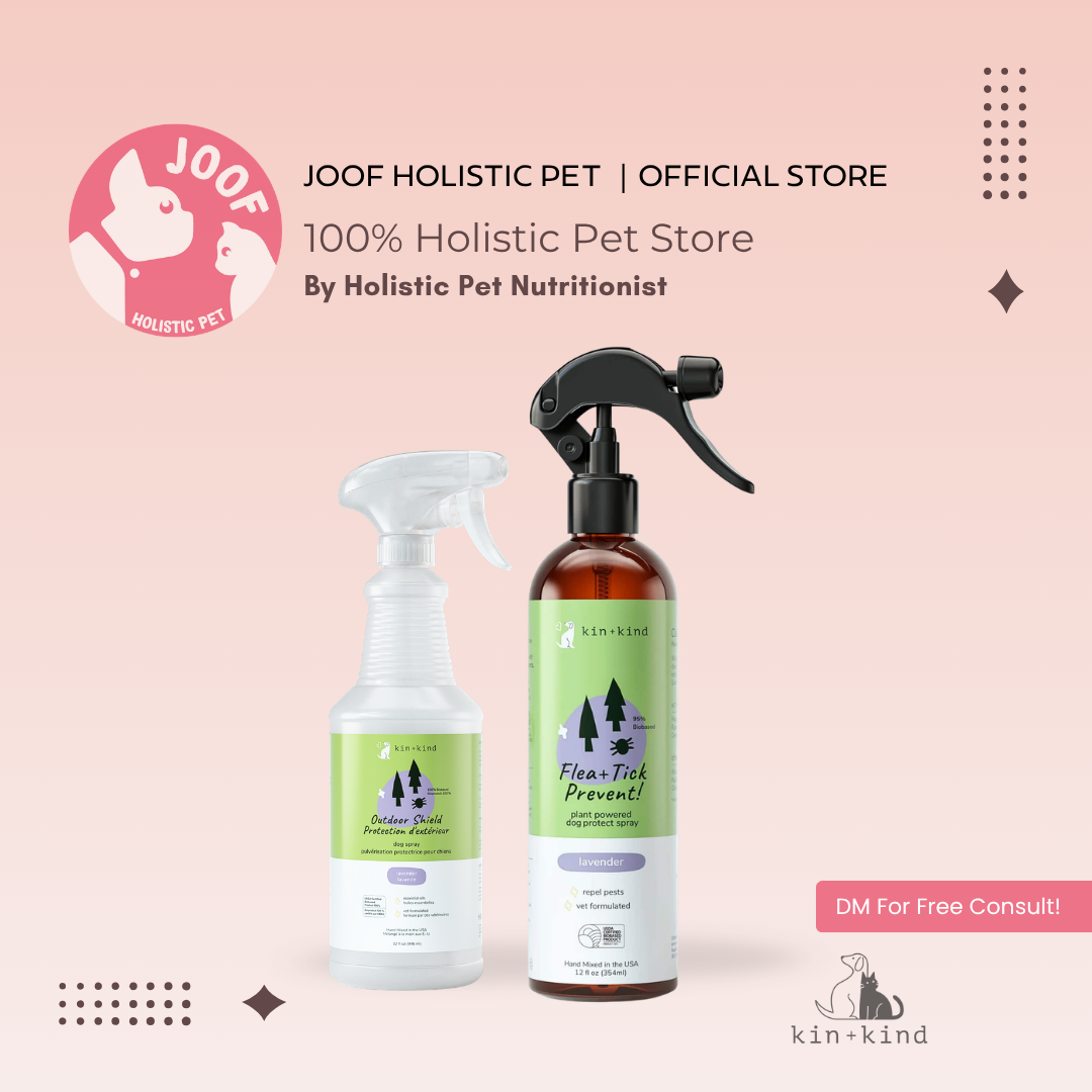 Kin and Kind Flea and Tick Spray Lavender (12oz & 32oz) Natural Flea Tick Mosquito Repellent Spray for Dogs