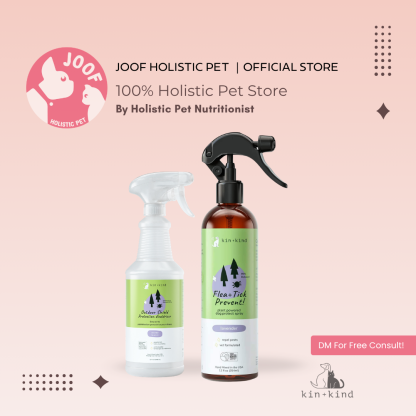 Kin and Kind Flea and Tick Spray Lavender (12oz & 32oz) Natural Flea Tick Mosquito Repellent Spray for Dogs