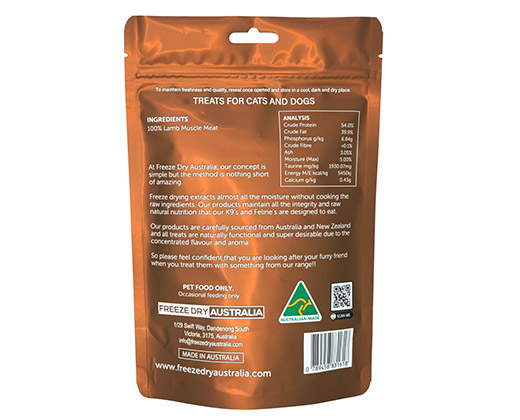 Freeze Dry Australia Lamb Cookie | Freeze-Dried Treats Whole Food Toppers For Dogs and Cats | Premium Pet Treats