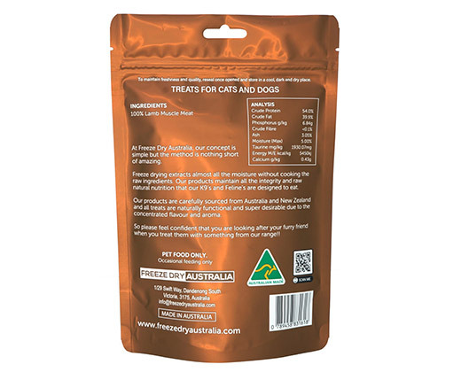 Freeze Dry Australia Lamb Cookie | Freeze-Dried Treats Whole Food Toppers For Dogs and Cats | Premium Pet Treats