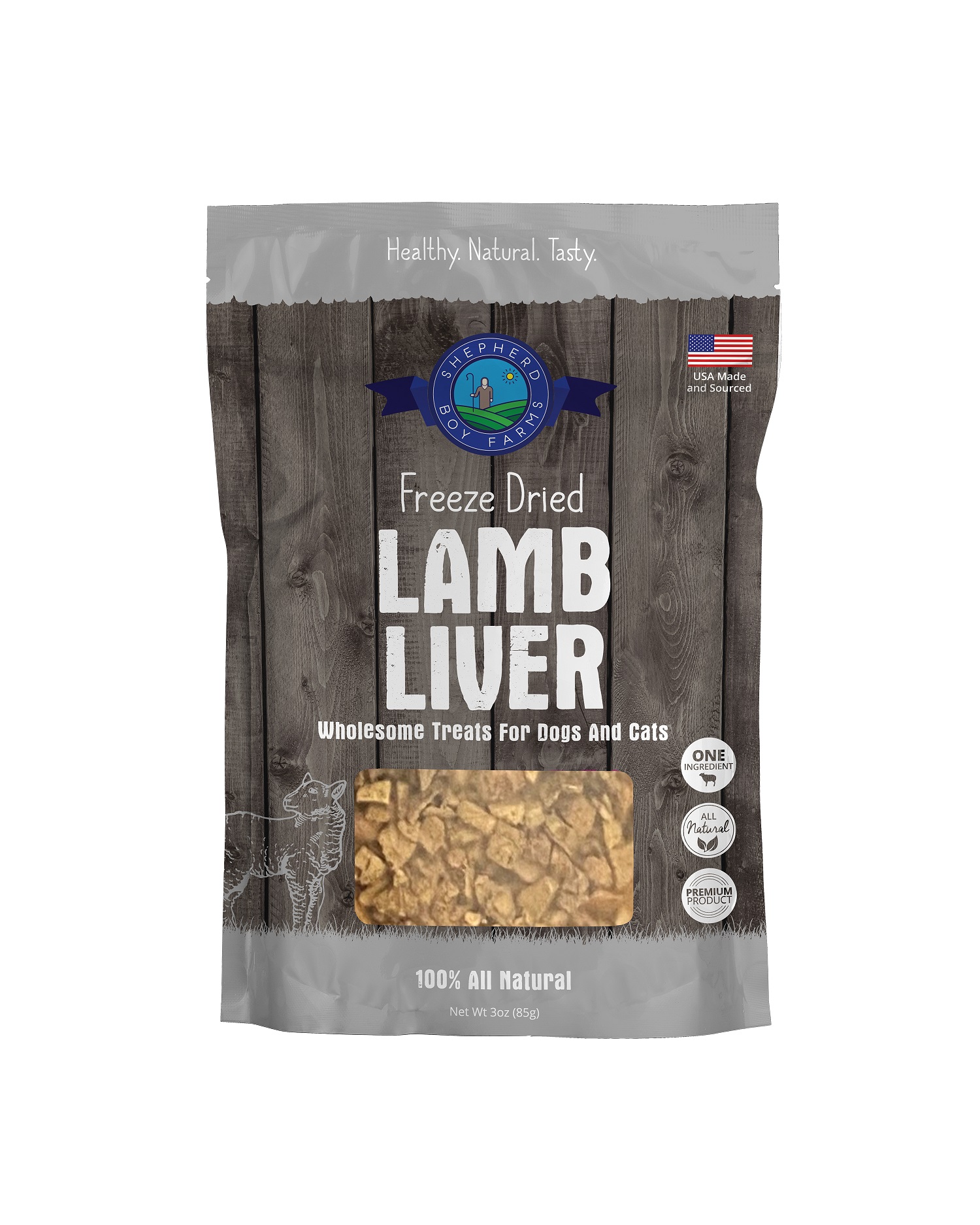 Shepherd Boy Farms Lamb Liver | Freeze-Dried Treats Whole Food Toppers For Dogs and Cats | Premium Pet Treats