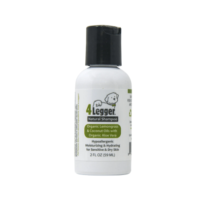 4Legger Lemongrass and Aloe Hypoallergenic Organic Food Standard Shampoo (16oz) | Dry, Dandruff Shampoo for Dogs and Cats