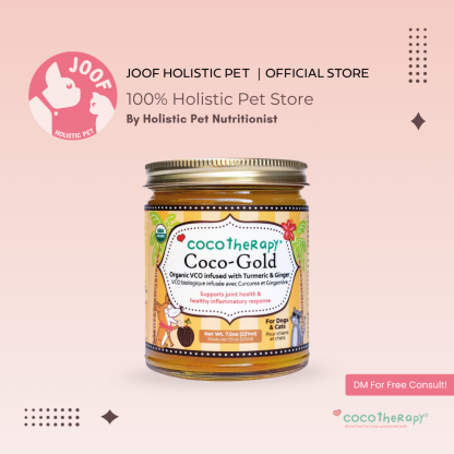 CocoTherapy Coco-Gold Turmeric Paste (7.5oz) Joint Anti Inflammatory Antioxidant Support for Dogs Cats and Humans