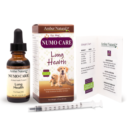Amber Naturalz Numo Care™ Lung Health | Tracheal, Bronchial, Respiratory, Pollutants Support | Holistic Healthcare for Dogs and Cats