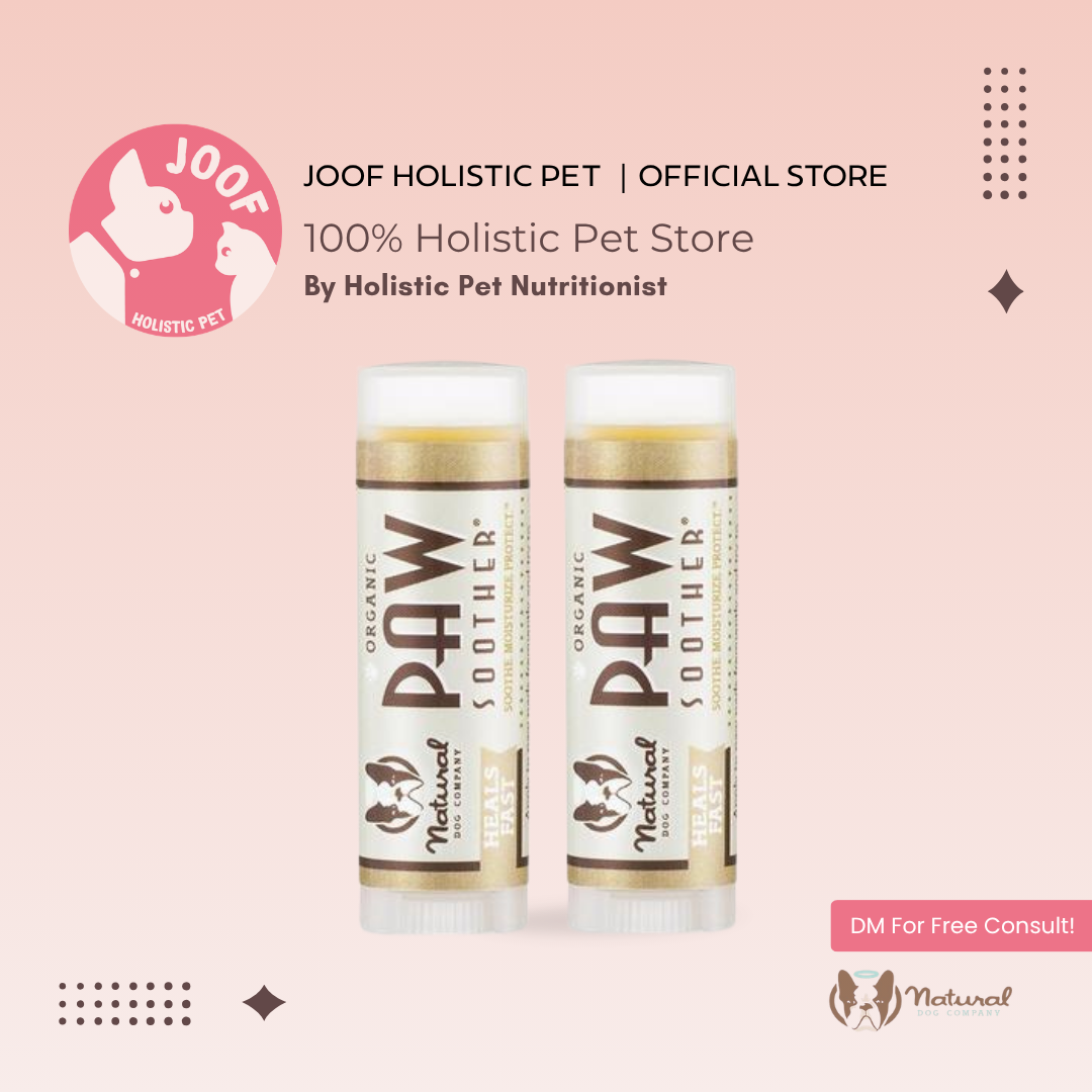 Natural Dog Company Paw Soother Stick (0.15oz & 2oz) Dry Cracked Paw Healing Balm for Dogs