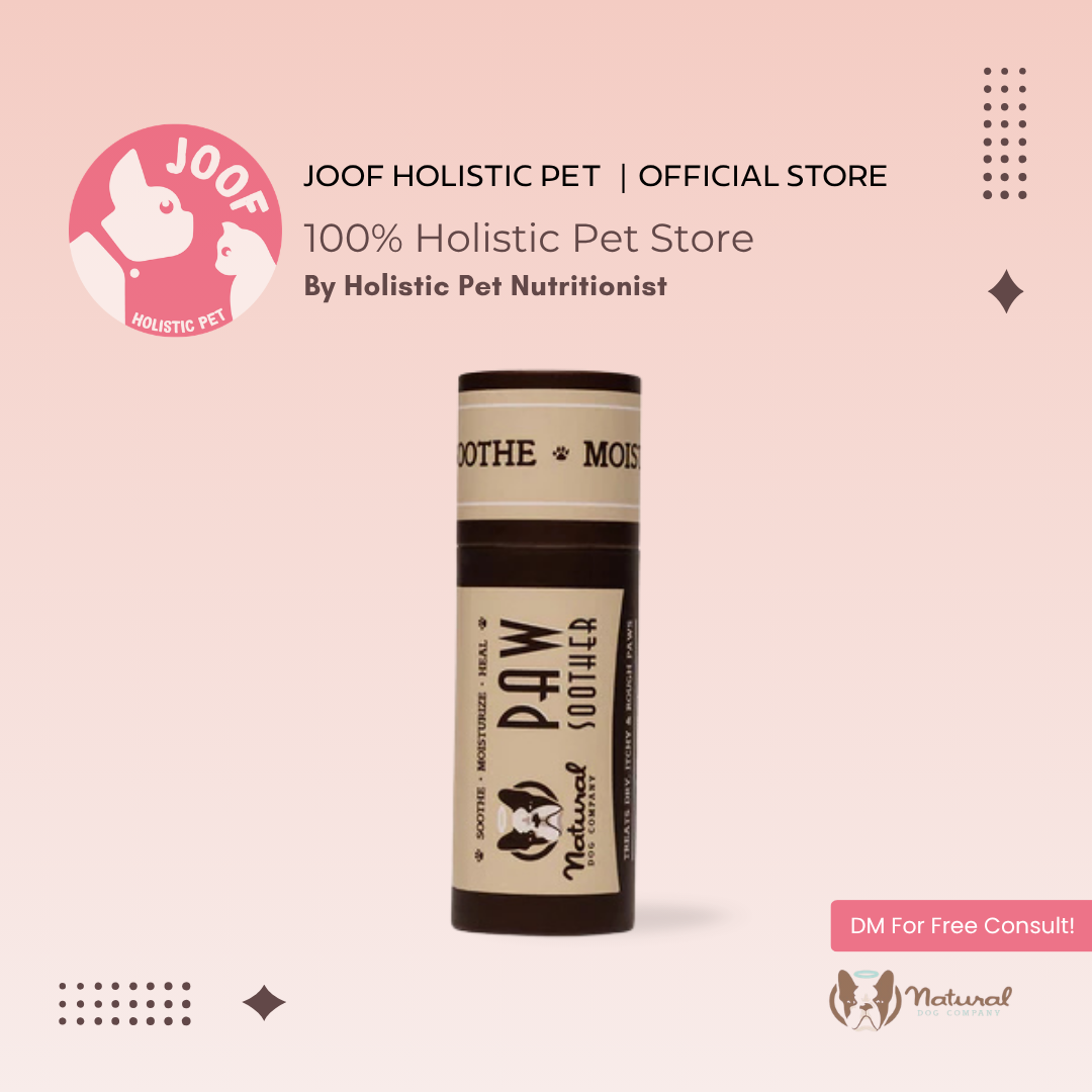Natural Dog Company Paw Soother Stick (0.15oz & 2oz) Dry Cracked Paw Healing Balm for Dogs