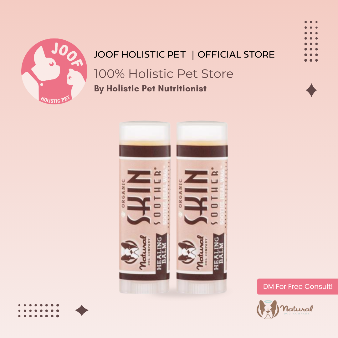 Natural Dog Company Skin Soother Stick (0.15oz & 2oz) Hotspot Itch Rash Healing Balm for Dogs