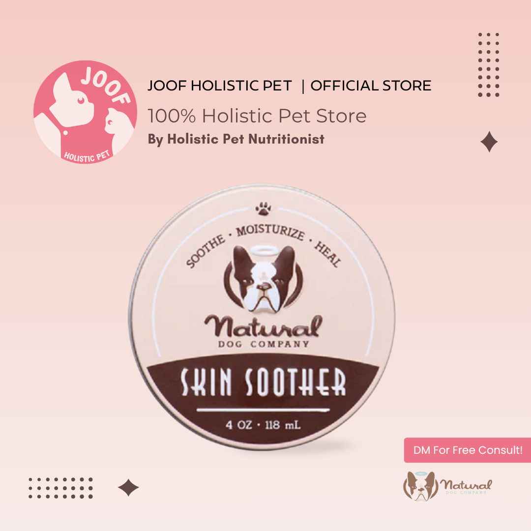 Natural Dog Company Skin Soother Tin (2oz & 4oz) Hotspot Itch Rash Healing Balm for Dogs
