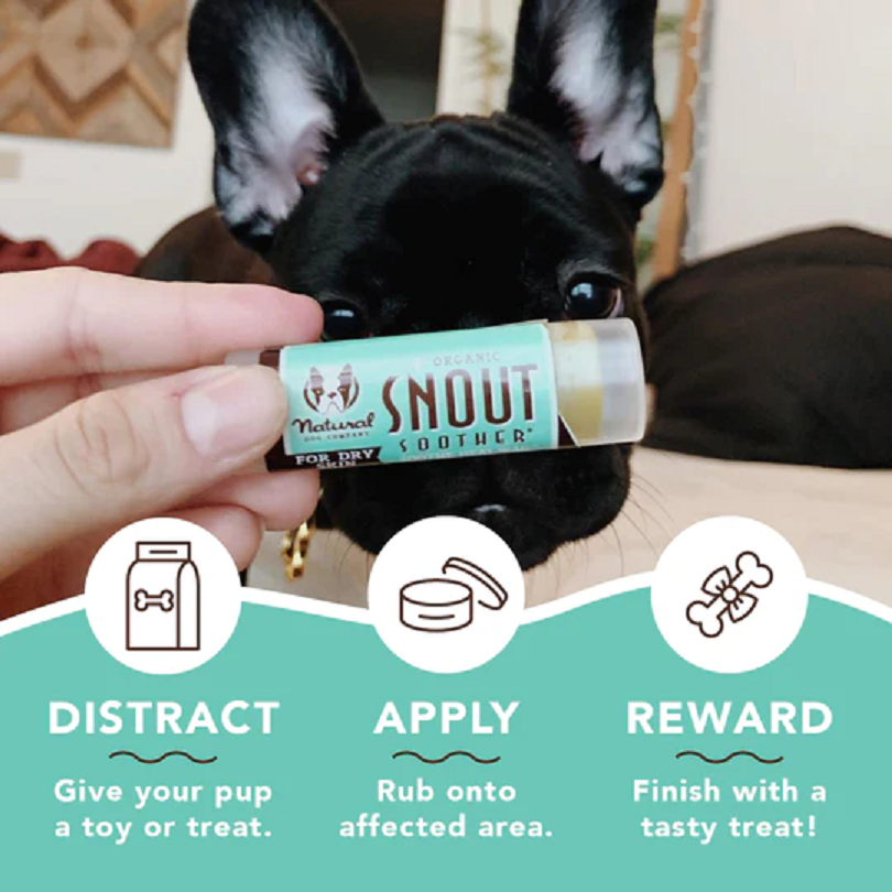 Natural Dog Company Snout Soother Stick (0.15oz & 2oz) Dry Nose Hyperkeratosis Healing Balm for Dogs