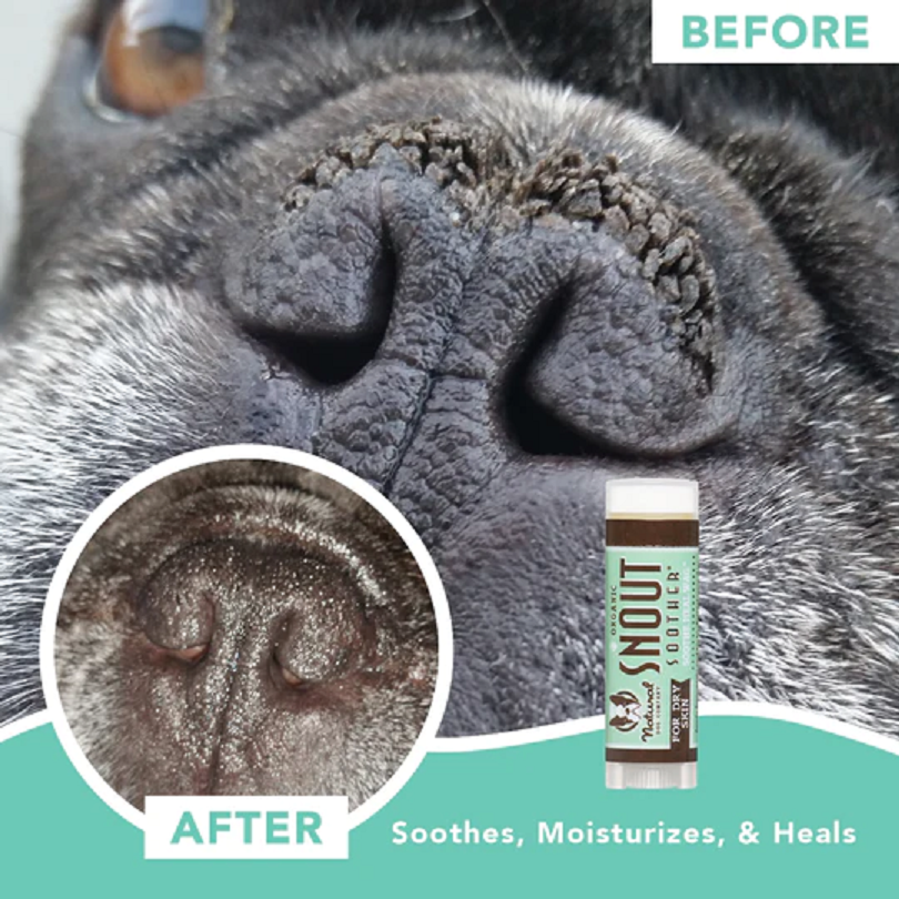 Natural Dog Company Snout Soother Stick (0.15oz & 2oz) Dry Nose Hyperkeratosis Healing Balm for Dogs