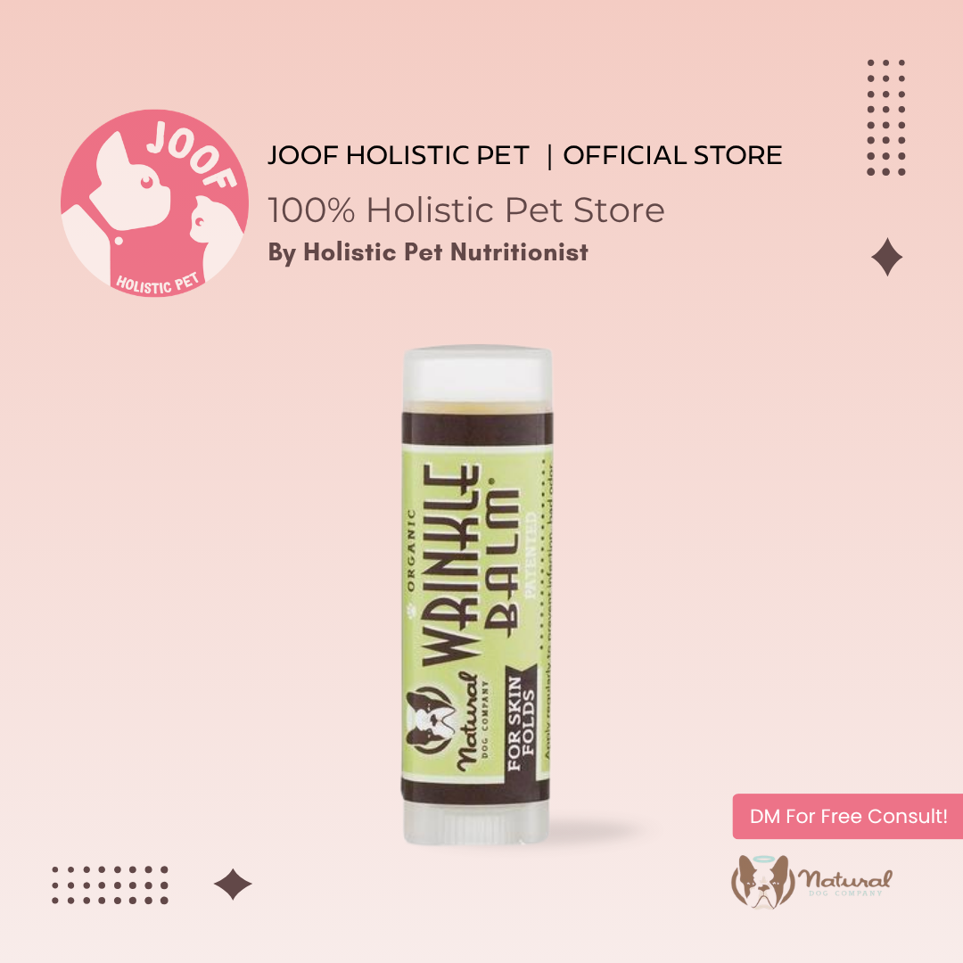 Natural Dog Company Wrinkle Balm Stick (0.15oz & 2oz) Wrinkle Fold Yeast Infection Care Balm for Dogs