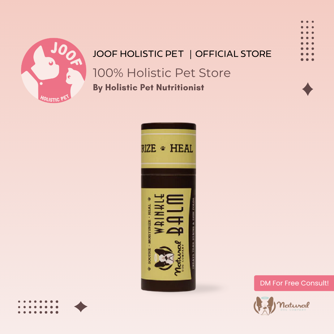 Natural Dog Company Wrinkle Balm Stick (0.15oz & 2oz) Wrinkle Fold Yeast Infection Care Balm for Dogs