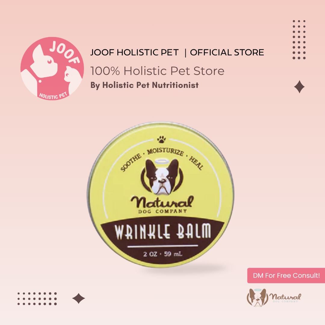 Natural Dog Company Wrinkle Balm Tin (2oz & 4oz) Wrinkle Fold Yeast Infection Care Balm for Dogs