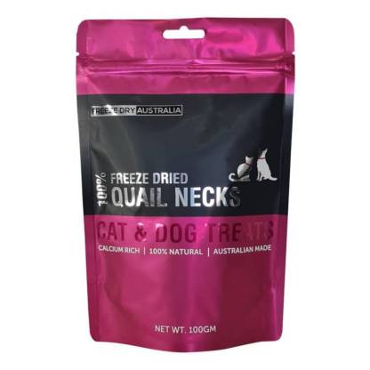 Freeze Dry Australia Quail Necks | Freeze-Dried Treats Whole Food Toppers For Dogs and Cats | Premium Pet Treats